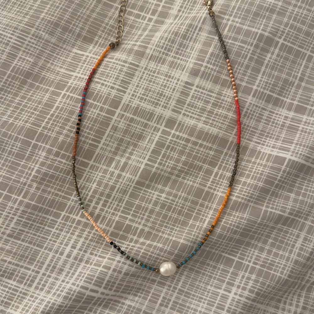 BEADED PEARL NECKLACE